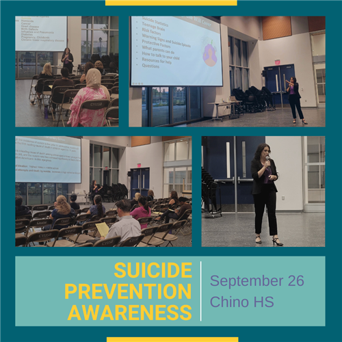 Collage of Suicide Prevention Awareness meeting